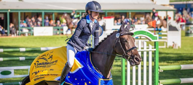 Amanda Ross and Koko Popping Candy at the Melbourne International Three-Day Event